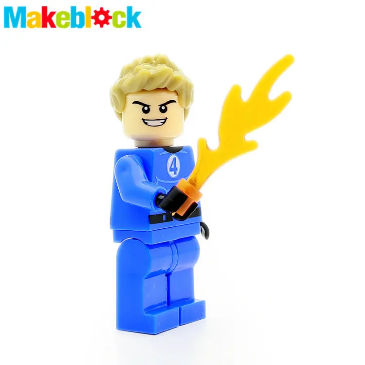 SingleSale человек-Факел Фантастическая 4 четыре Marvel Super Heroes minifig собрать модель DIY