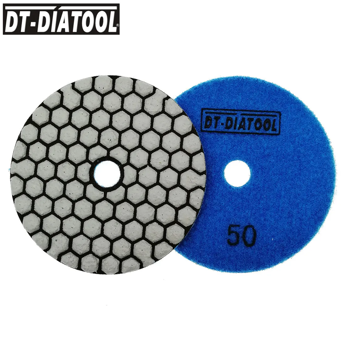 

DT-DIATOOL 4pcs flexible High Quality Dry Diamond Polishing Pads 4 inch Sanding Disc working without water for Concrete or Stone