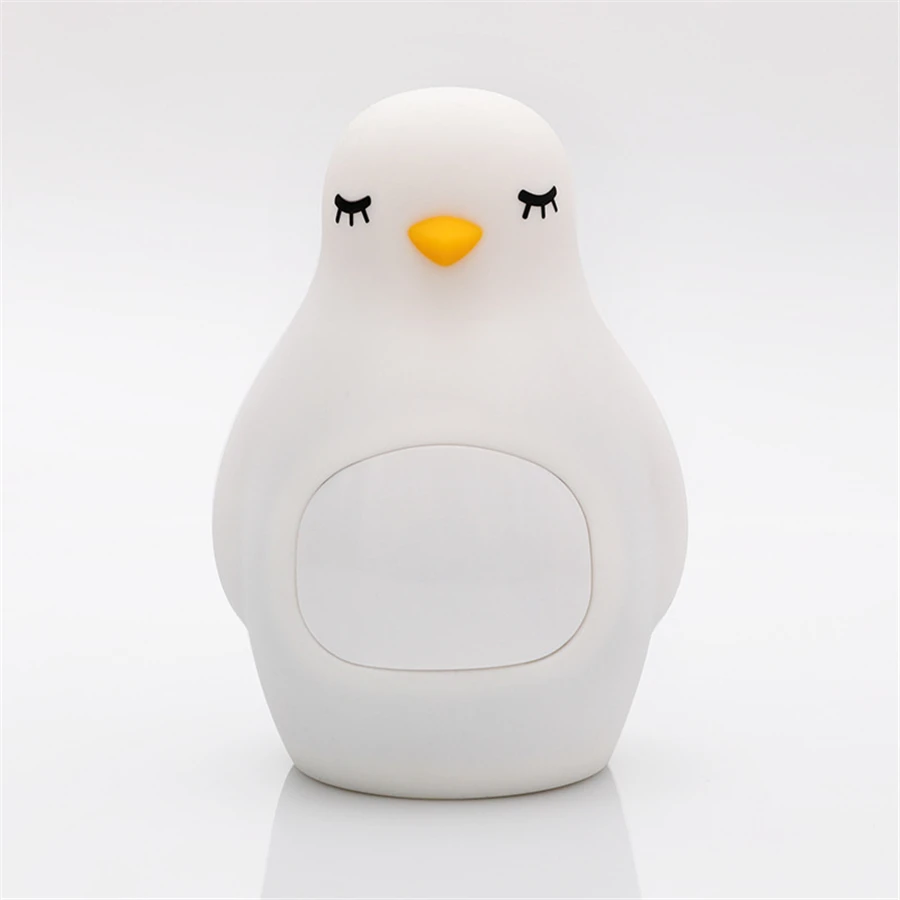 LED ночник будильник милый USB зарядка силиконовая Мягкая мультяшная лампа в форме