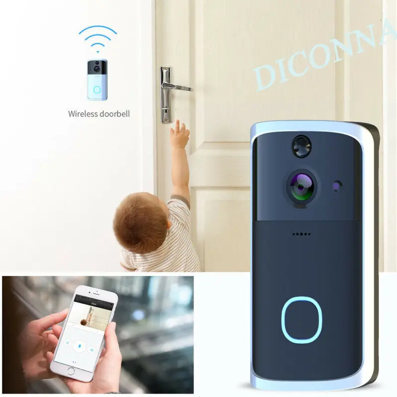 

Smart WiFi Doorbell Camera Video Wireless Remote Door Bell CCTV Chime Phone APP