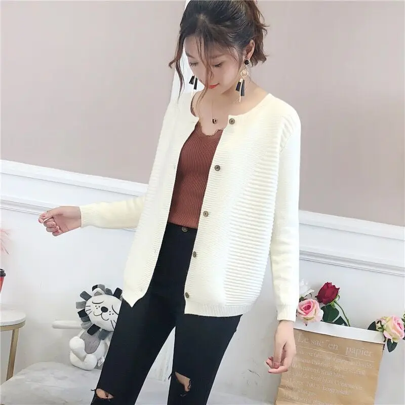 2018 Autumn New Clothing Short Knit Cardigan Women's Casual Jacket Fashion Sweater Women Long Sleeve Shawl Coat Womens |