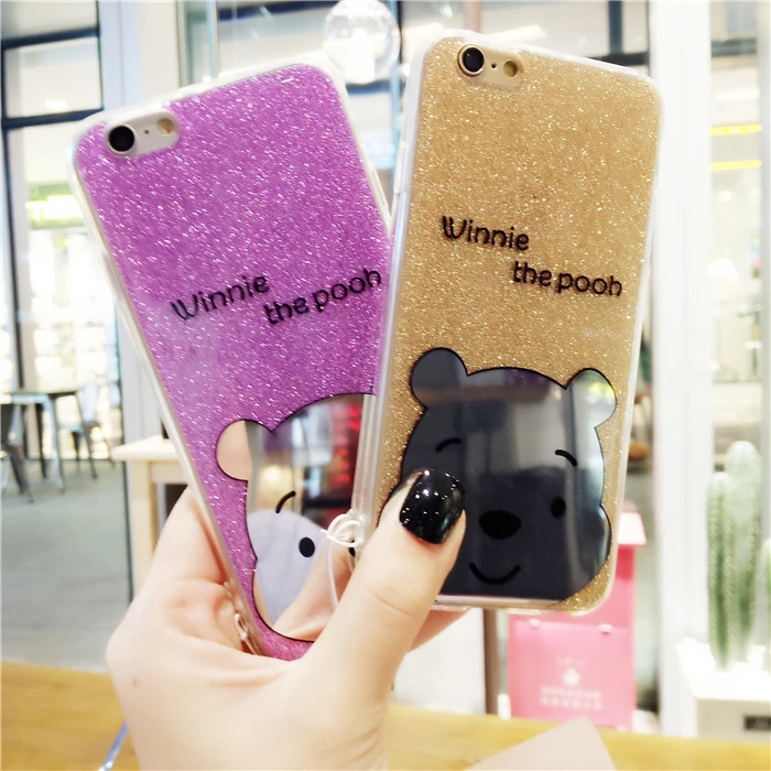 Корея телефон защитной оболочки медведь милый зеркало для iphone7 case 6s apple6plus &quotвсе