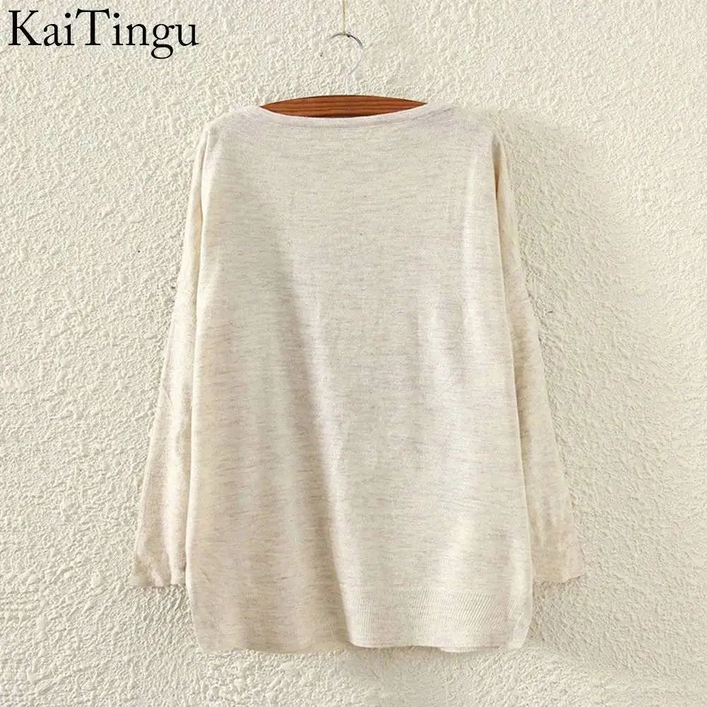 KaiTingu 2015 New Fashion Autumn Winter Clothing Women Sweater And Pullover Long Batwing Sleeve Jumper Knitwear Lion King Print | Женская