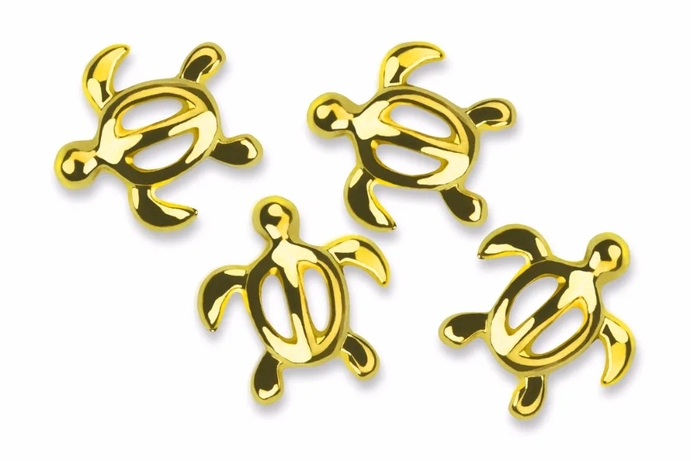 10 шт./лот 7 мм Морская Черепаха дизайн позолоченный металлический сплав амулеты 3D