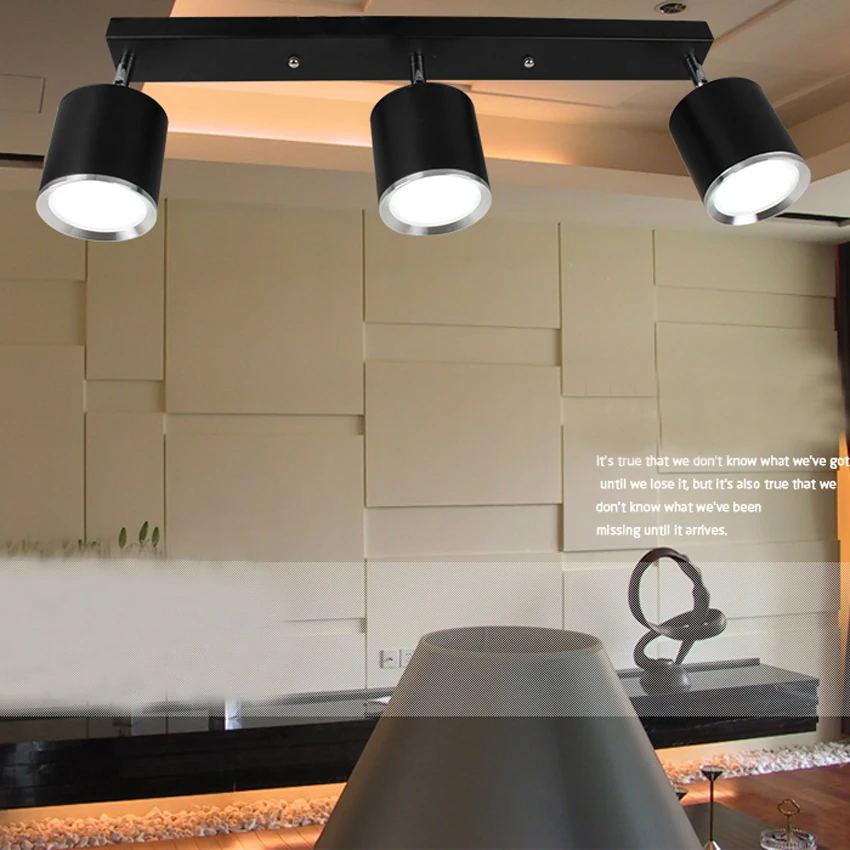 Черный белый Поверхностный Установленный потолочный светильник 1 4 руки СИД