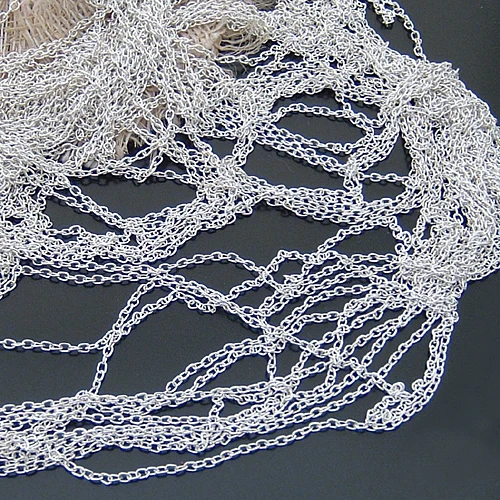 21052) 5 метров ширина: 1,6 мм железная круглая овальная форма звенья цепи ожерелье цепи Diy Ювелирная фурнитура ювелирные аксессуары - Цвет: Silver Color