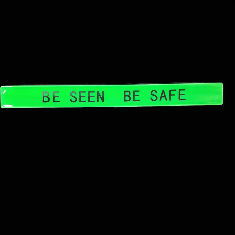 green NEW Arrival 30CM Reflective Wristband slap band bracelets slap wrap armband for running bicycle riding safety visibility use - Цвет: green