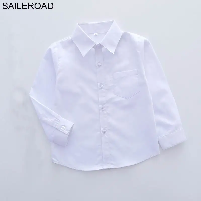 SAILEROAD от 3 до 10 лет блузка для девочек школьная хлопковая белая рубашка мальчиков