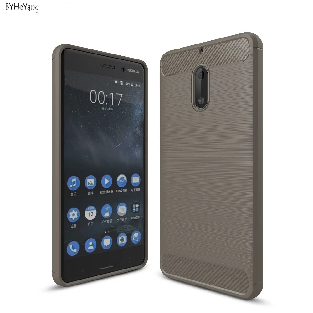 For Nokia 6 case cover Slim Armor soft TPU Silicon Fiber ShieldS hockproof Cover for Nokia6 Mobile phone shell |