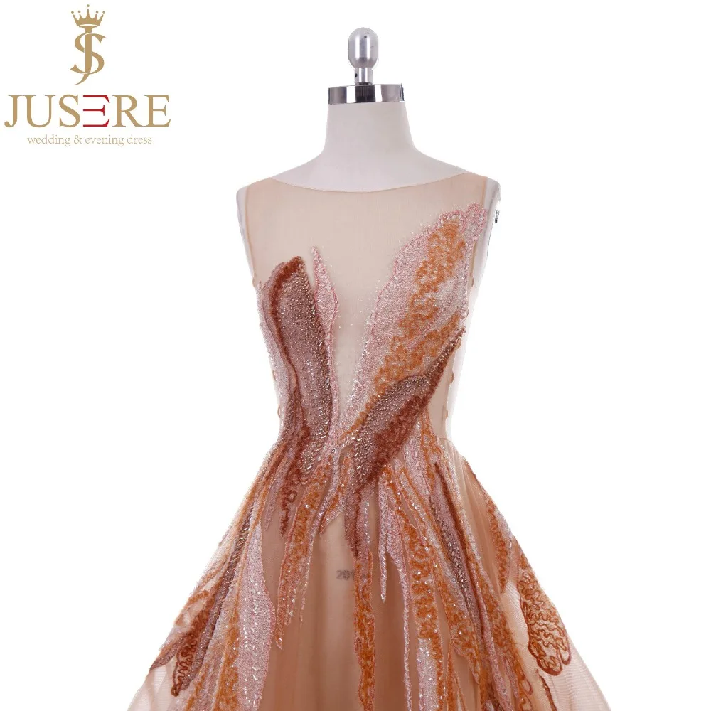 Женское вечернее платье с вышивкой Jusere Haute Couture ТРАПЕЦИЕВИДНОЕ ПЛАТЬЕ