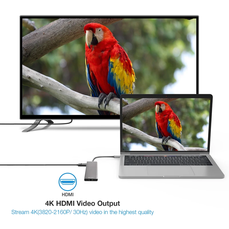 USB C 3 1 Type концентратор к HDMI 4K Gigabit Ethernet Thunderbolt адаптер для MacBook Pro Huawei Mate 20 P20 Samsung S9 S8| |