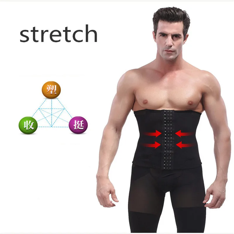 Men Waist Trainer Slimming Belt Tummy Reducer Body Shaper Underwear Girdle Fat Burn Belly Waist Cincher Abdomen Trimmer Corset