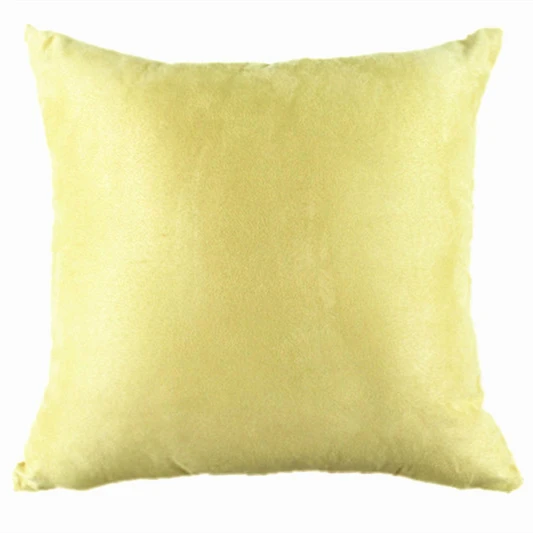 Light yellow Модный чехол для подушки на заказ замшевый однотонные Однотонная Одежда Подушка Чехол кресло для дивана домашний декор, торговля 30/35/40/45/50 см подарок - Цвет: Light yellow