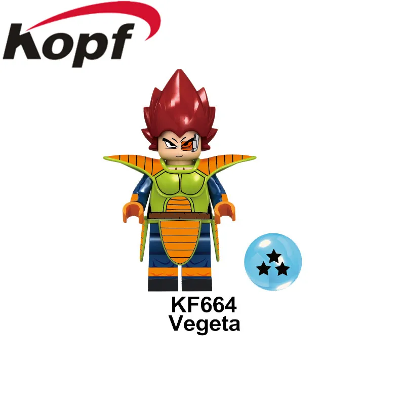 KF664 Without Box Строительные блоки Dragon Ball Z Gogeta Сон Гоку Вегета вегетто мира сон Гохан канба Tapion фигурки модель игрушки для детей KF6069 - Цвет: KF664 Without Box