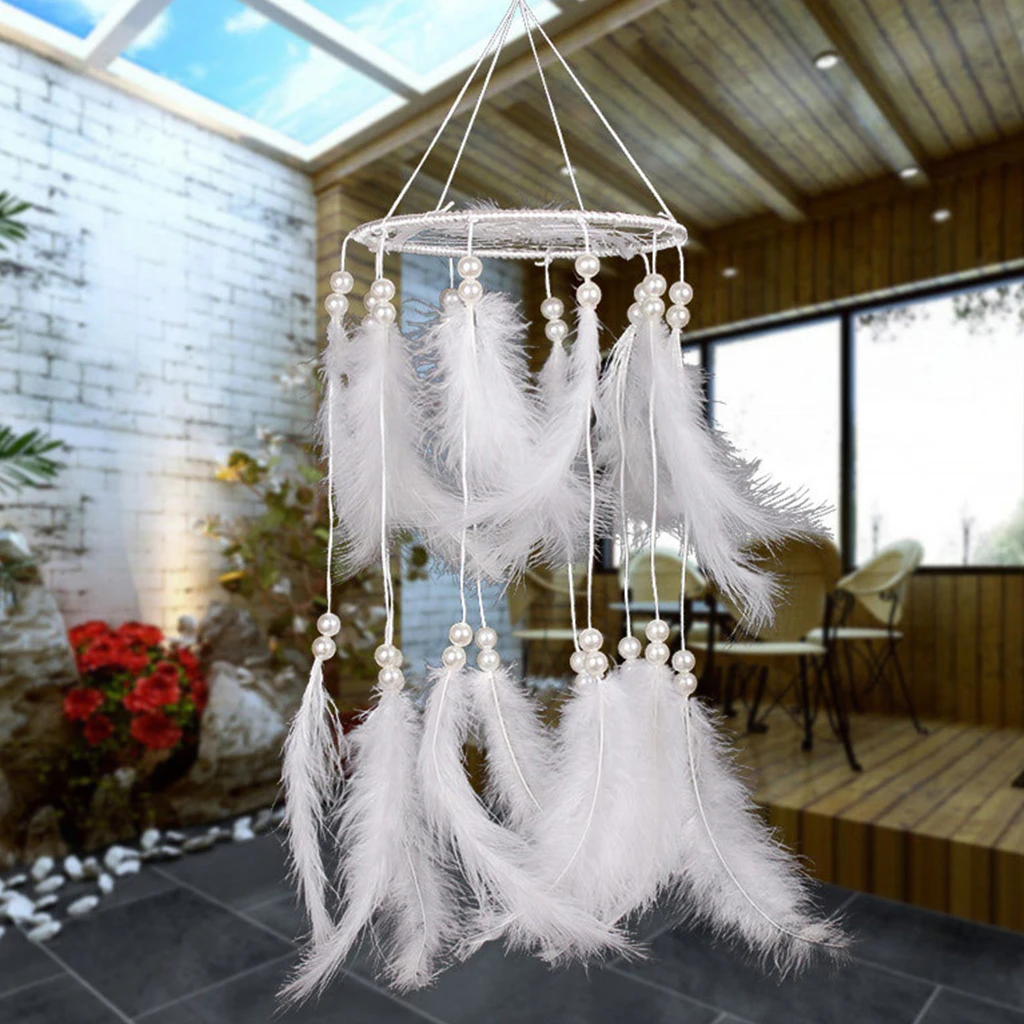 Новейший ручной работы Ловец снов с искусственным дизайном подарок в белом