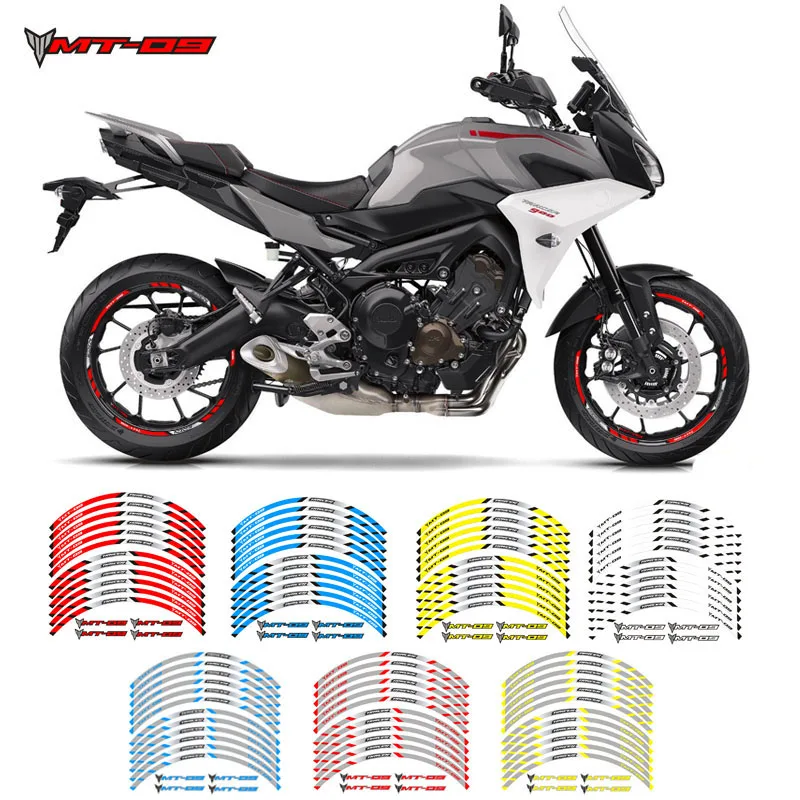 Новинка 12 шт. наклейка на колесо мотоцикла Полоса Светоотражающая обод для YAMAHA MT
