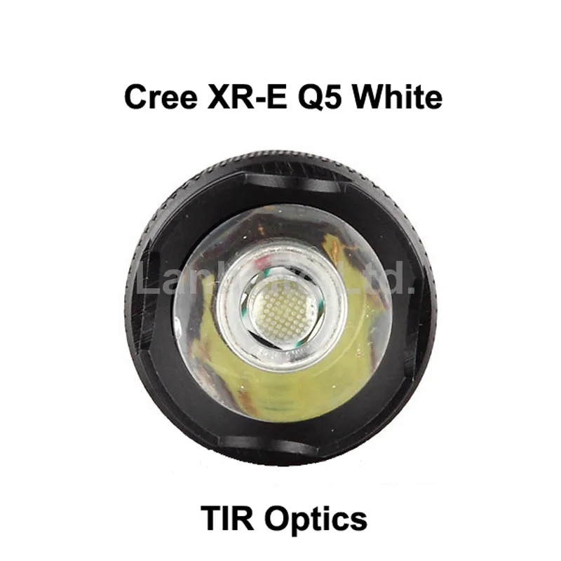 Hugsby P2 Cree XR E Q5 230 люмен 3 режимный светодиодный фонарик черный (1xAA/1xCR123 /