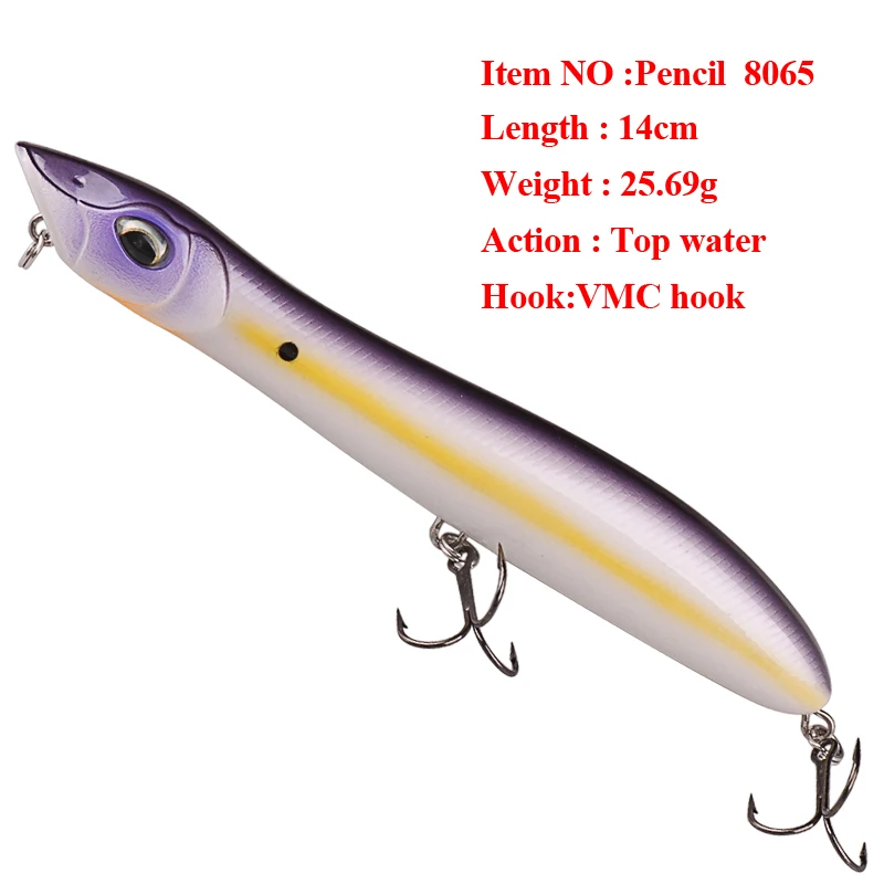 Смарт-140mm25.69g Topwater приманка-карандаш жесткая рыболовная приманка высокочастотный