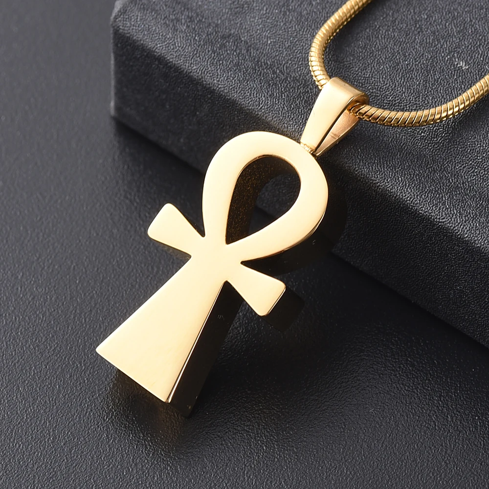 

IJD11127 Blank Cross Cremation Jewelry Urn Pendant Engravable Stainless Steel Memorial Locket Necklace For Ashes