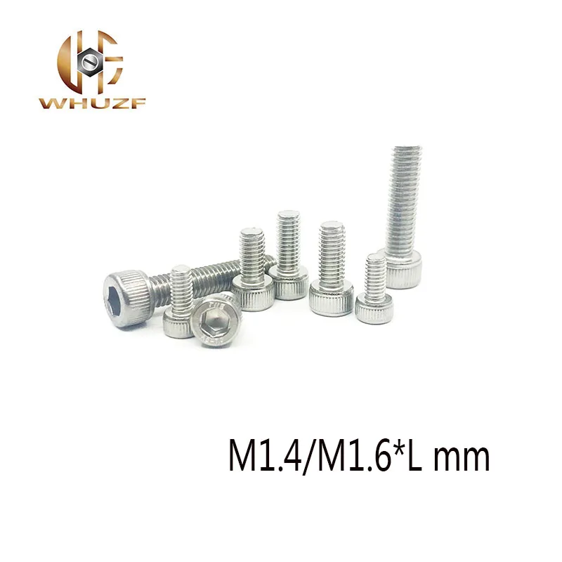 20 шт. M1.4/M1.6 * 3/4/5/6/8/10/12/16/20 DIN912 304 Шестигранная головка шестигранной головки из