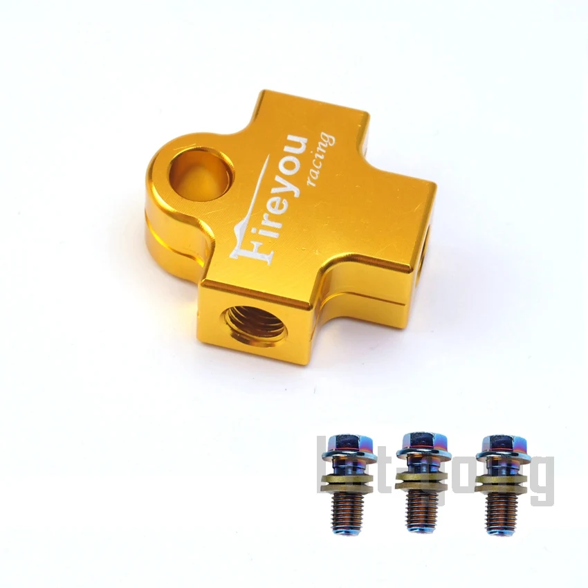 

Адаптер соединителя тормозного шланга AVT, 3-ходовой мотоциклетный тройник для подключения тройника, соединительные трубки, кронштейн адаптера M10 Banjo Oil Link