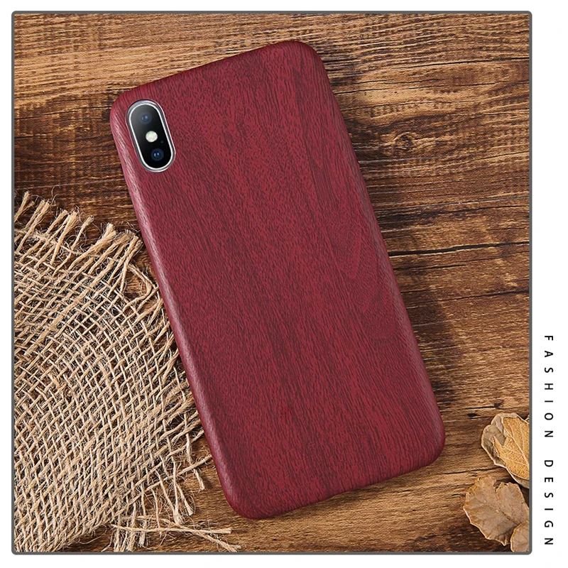 Lovebay PU чехол для Iphone 6 6S 7 7plus 8 Plus деревянный зернистый желтый мягкий чехол для телефона s для Iphone XS Max XR X Роскошная задняя крышка