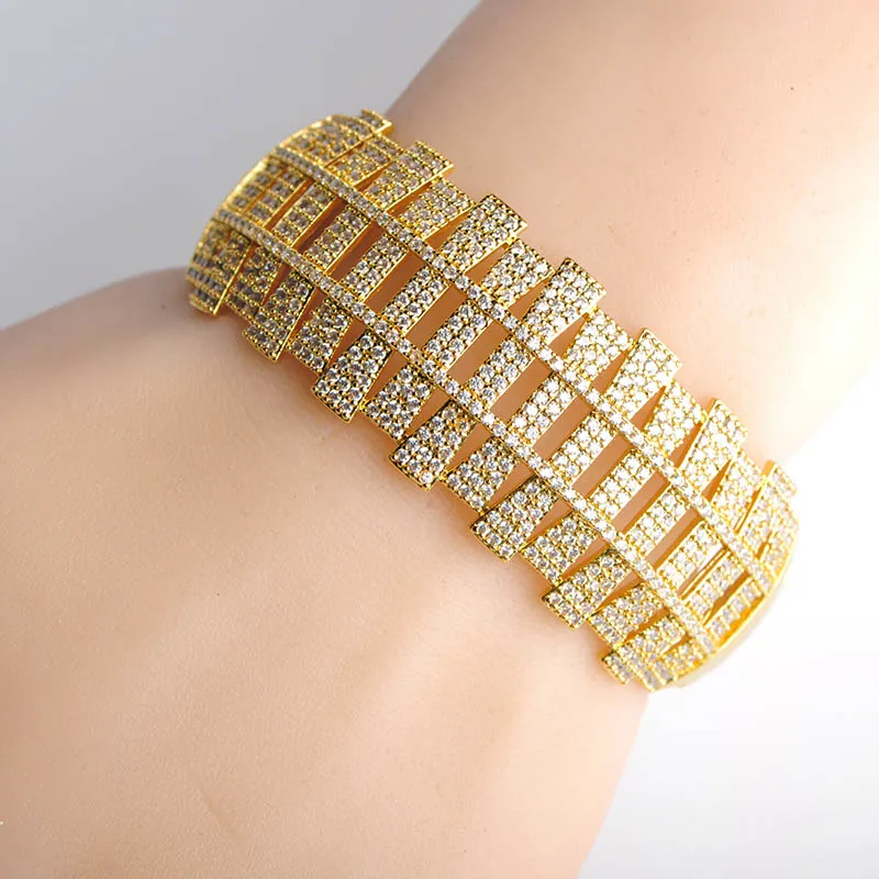 Набор ювелирных украшений Dazz из трех оттенков меди с полным покрытием Стразы для