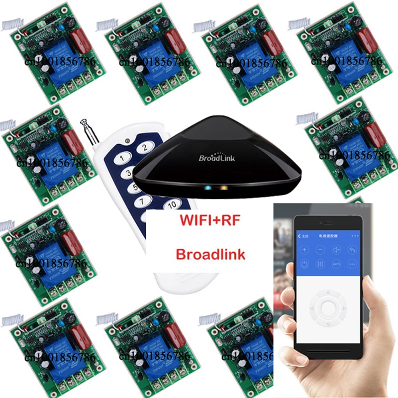 Broadlink RM Pro + 12 приемник iphone/android wifi RF 1 канал 220 V 30A беспроводной пульт дистанционного