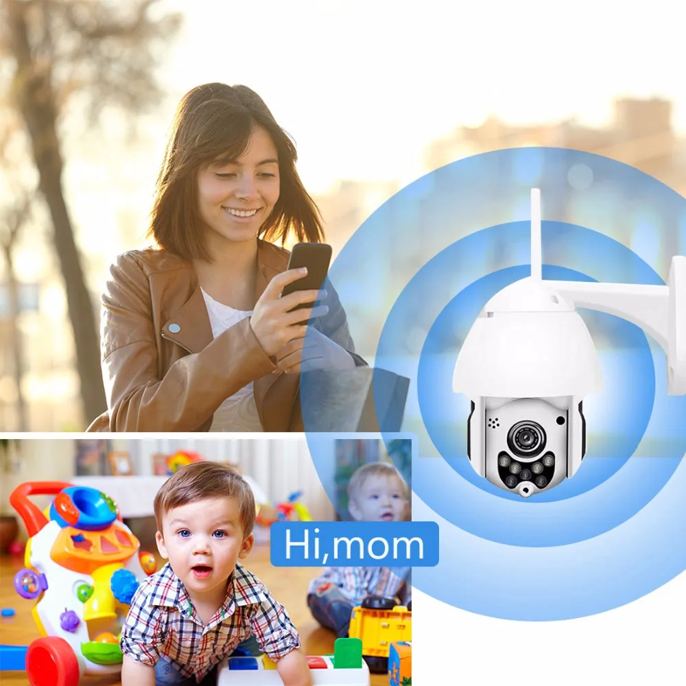 Беспроводная WIFI ip камера TOMLOV открытая HD 1080 P 2MP Wi Fi CCTV PTZ Onvif домашняя