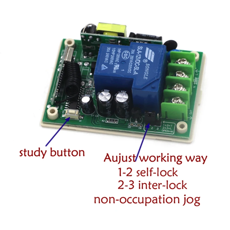 

80-250v 230v RF 1CH channal light /lamp switch ,ON/OFF wireless remote switch adjust output ways 10 receivers Per Set 4341