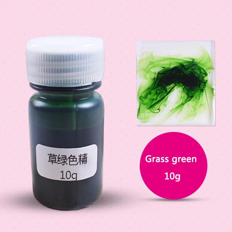 Grass green УФ DIY краситель эпоксидный Пигмент Цвет муравей смолы 10 г смолы поделки, разные цвета - Цвет: Grass green