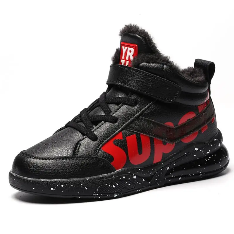 Winter Children Sneakers New Velvet Martin Boots Elastic Band Kids Casual Shoes Boys Girls Snow Boots Plush Fashion Boots
