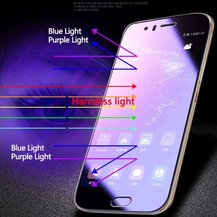Закаленное стекло для Huawei P Smart 2019 Nova 4 Enjoy 9 Honor 10 Lite 8X Max View20 Magic 2 матовая защита
