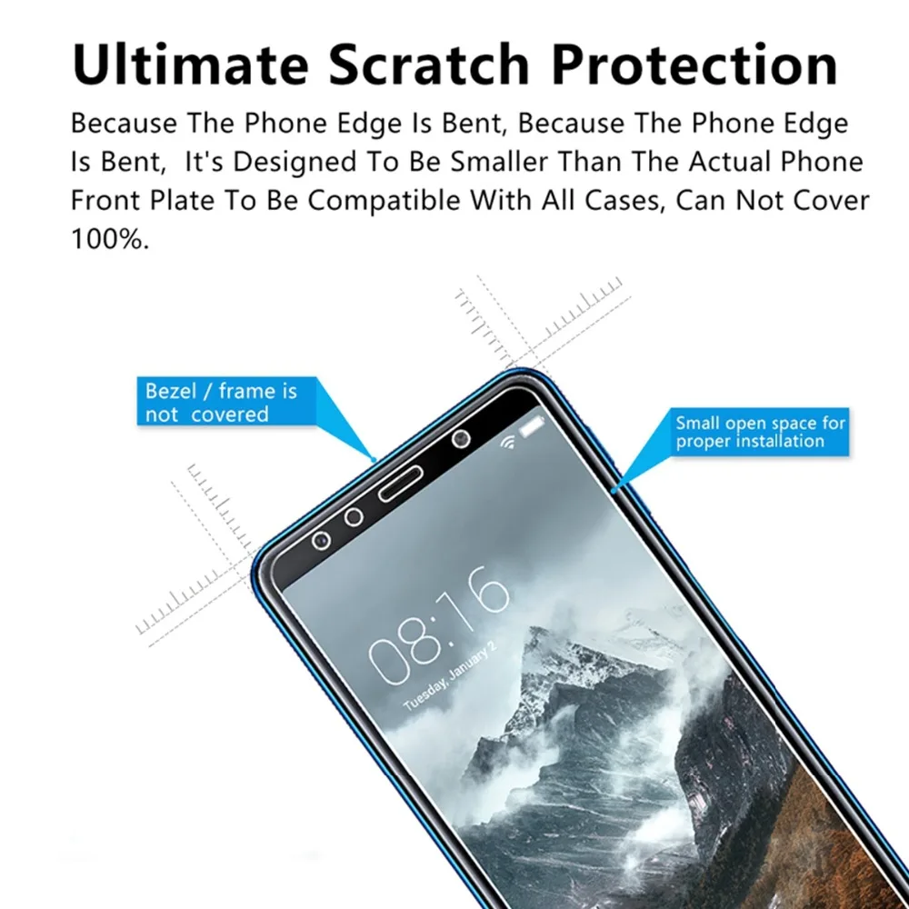 2.5D с уровнем твердости 9 H закаленное Стекло Экран протектор для samsung Galaxy J4 плюс
