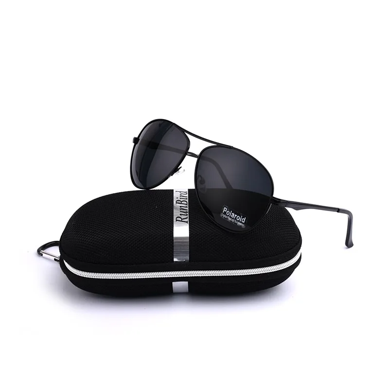 Black Frame Black Лидер продаж, модные мужские поляризованные солнцезащитные очки для вождения, солнцезащитные очки для мужчин, UV400, для путешествий, для вождения, мужские солнцезащитные очки, чехол - Цвет линз: Black Frame Black