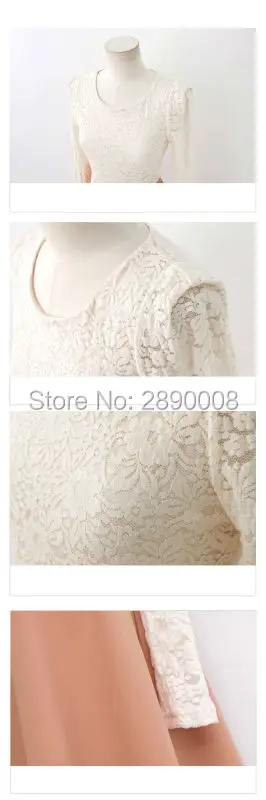 2017 весенние милые Лоскутные женские пикантные кружевное платье с длинными