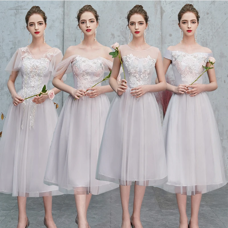 Свадебная вечеринка элегантное платье невесты Vestidos вышивка плюс Размеры Тюль