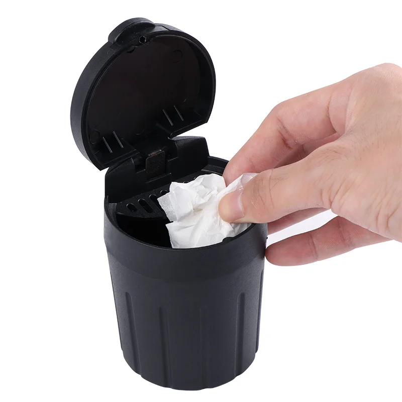 Мини корзина для мусора автомобиля Портативная Черная мусорная контейнер