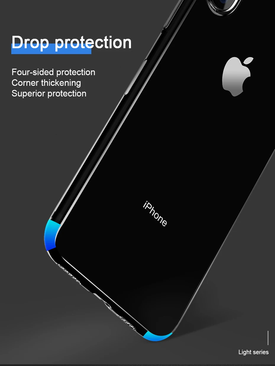 HOCO защитный чехол для iPhone X Мягкий ТПУ Прозрачный Полное заднее покрытие для Apple iPhone XS Чехлы для MAX XR противоударный против царапин