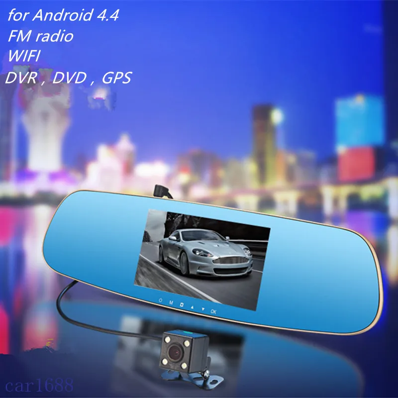 Автомобильный видеорегистратор с двумя камерами Автомобильное зеркало заднего