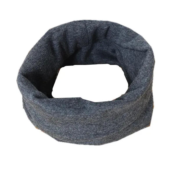 scarf dark grey Качественный хлопковый Детский набор из шапки и шарфа, детский шейный платок, детский шарф, воротник, шапка, комплект, реквизит для фотосессии - Цвет: scarf dark grey