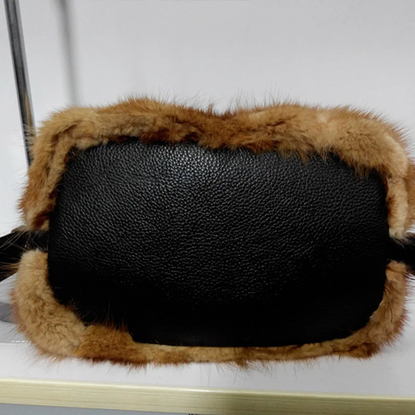 Женщины Натурального Меха Фокс Цепь Сумка Известного Бренда Bolso Mujer Moda Роскошные
