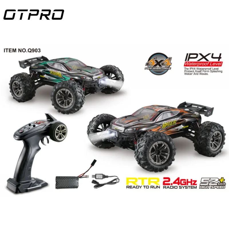 Q903 1:16 бесщеточный двигатель 2 4 ГГц 4WD 52 км/ч высокоскоростной профессиональный