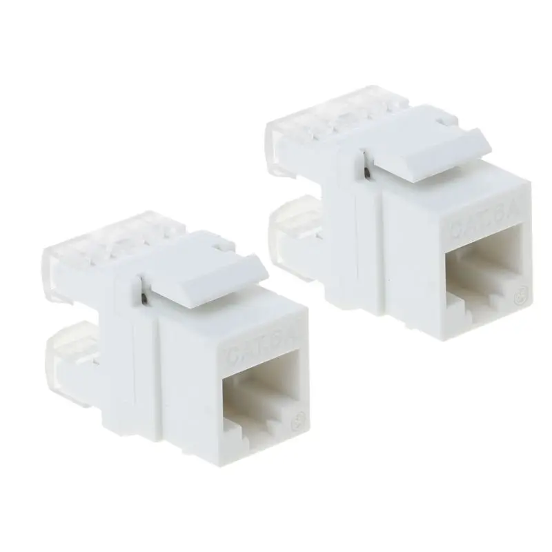 2 шт. UTP CAT6A сетевой модуль информационный разъем RJ45 Keystone кабель адаптер Jack|Сетевые