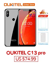 OUKITEL K6 18:9 полный дисплей разблокировка лица 6,0 ''FHD 6 ГБ ОЗУ 64 Гб ПЗУ MT K6 763 Восьмиядерный 21 МП 4 камеры 6300 мАч NFC мобильный телефон