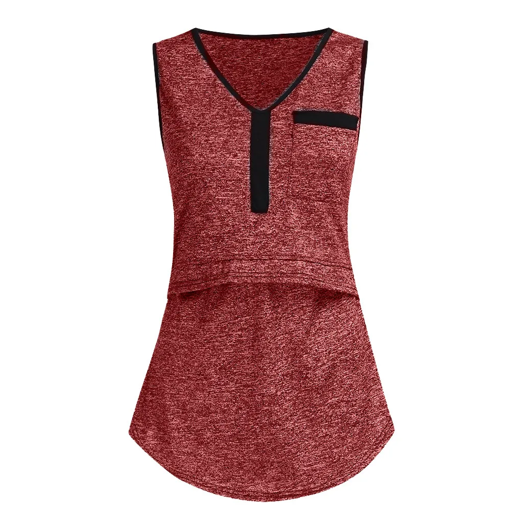 Женская одежда для беременных с v образным вырезом без рукавов жилет кормления