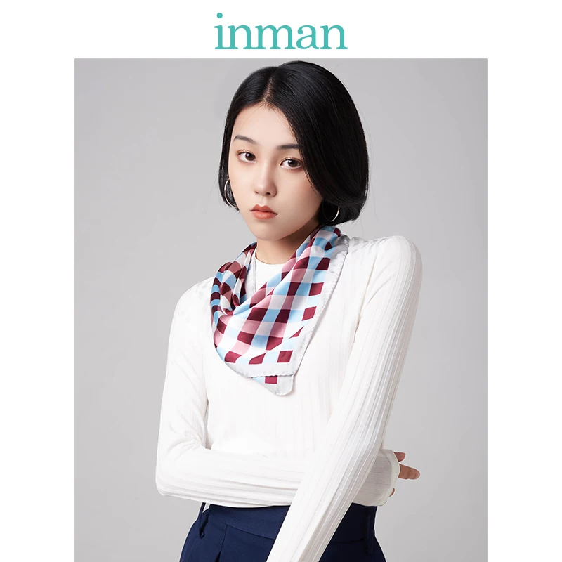 Инман осень зима украшение для волос полиэстер контрастный лоскутный клетчатый