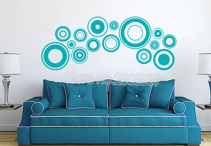 Наклейки на стену в стиле ретро наклейки разных цветов с рисунком для гостиной