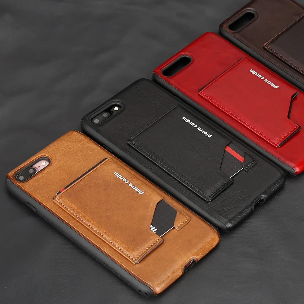 Чехол из натуральной кожи Pierre Cardin тонкий держатель для карт кожаный чехол с