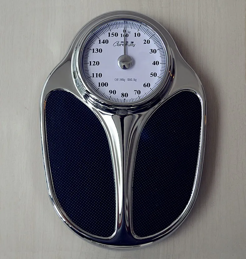 white dial 160kg Роскошный европейский стиль, Большие механические весы, напольные весы для ванной комнаты, весы для тела, весы для больниц, отелей, подарок - Цвет: white dial 160kg